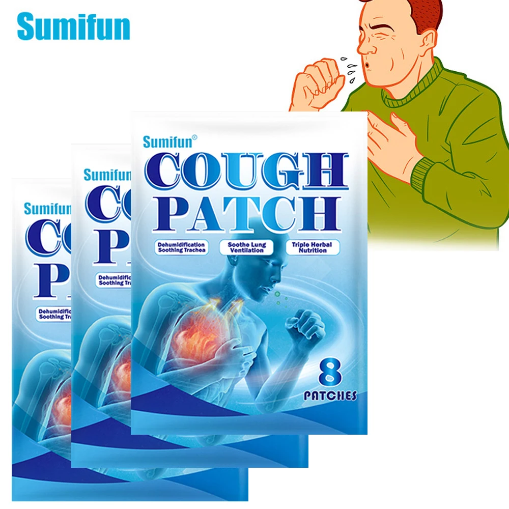 

8/16/24Pcs Cough Patch Asthma Cold Sore Throat Cure Pneumonia Resolves Phlegm Relief Cough Chinese Medical Lungs Health Care
