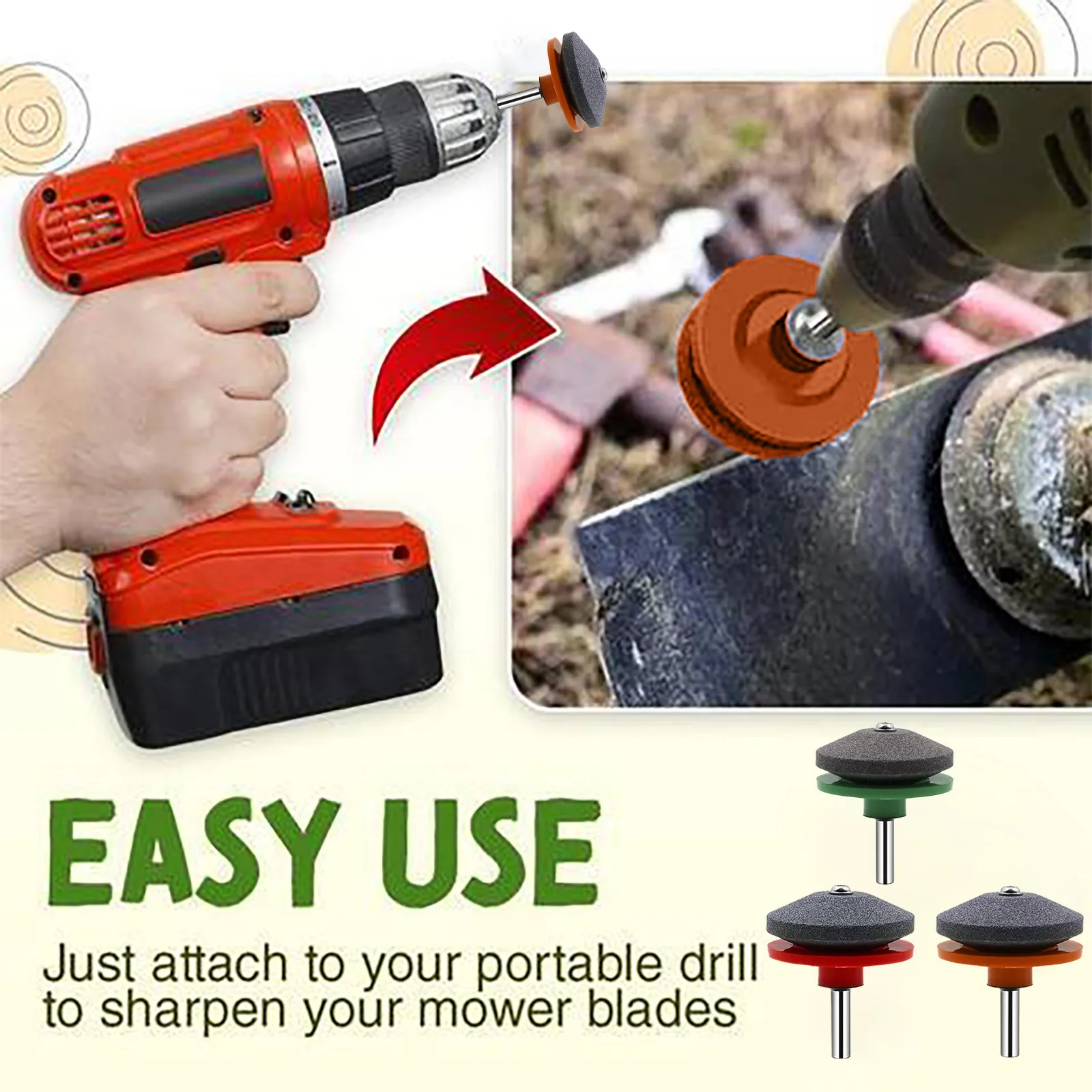 

Mower Sharpener mower Sharpener Grinding Stone Electric Knife Sharpener Wind Power Mower Wear Resistant Knife Sharpener