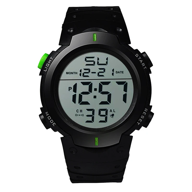 YIKAZE Men Sport LED Watches Men Digital Clock Multi-Functional Rubber Man Fitness Athlete Timekeeping Electronic Watch Reloj
