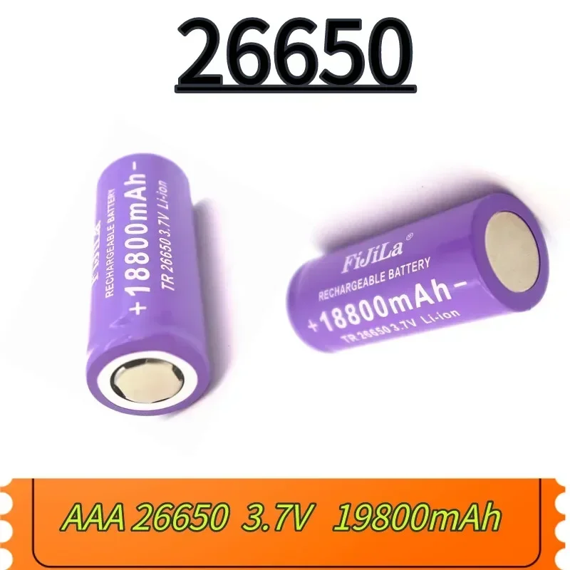 

2024 New 3.7V 26650 Battery 18800mAh Li-ion Rechargeable Battery for LED Flashlight Torch Li-ion Battery Accumulator Screwdriver