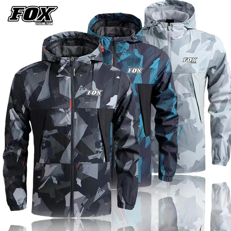 Motorcycles Men Waterproof Jacket FOX Cycling Team Downhill MTB Raincoat Mountain Bike Windbreaker Jaqueta Masculina Motoqueiro