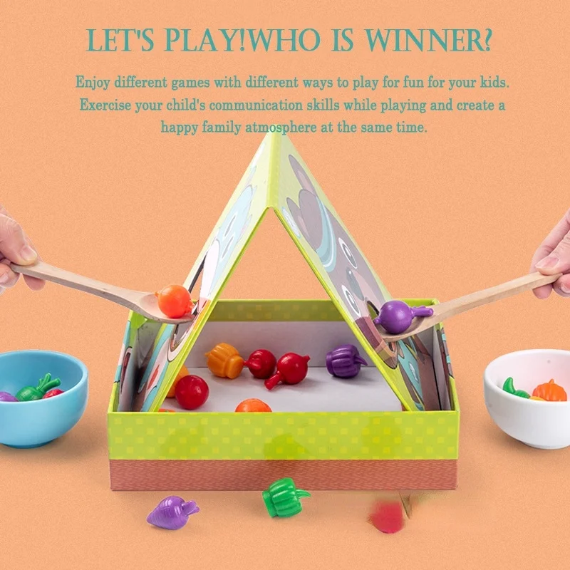 

Montessori Educational Toys Parent-Child Interaction Play House Simulation Montessori Feeding Game Baby Toys 1 2 3 Years Old