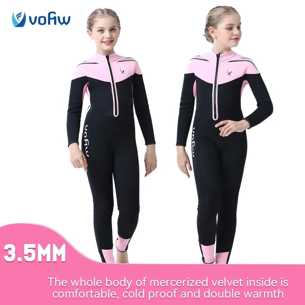 Muta In Neoprene 2,5 Mm Due Pezzi A Maniche Lunghe, Protezione UV Per Bambini, Top E Pantaloni