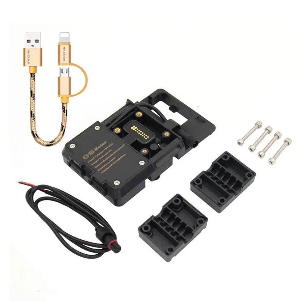 Motorcycle Phone Holder for BMW R1200GS LC&Adventure R1250GS S1000XR R1200RS Navigation Bracket USB Charger Stand