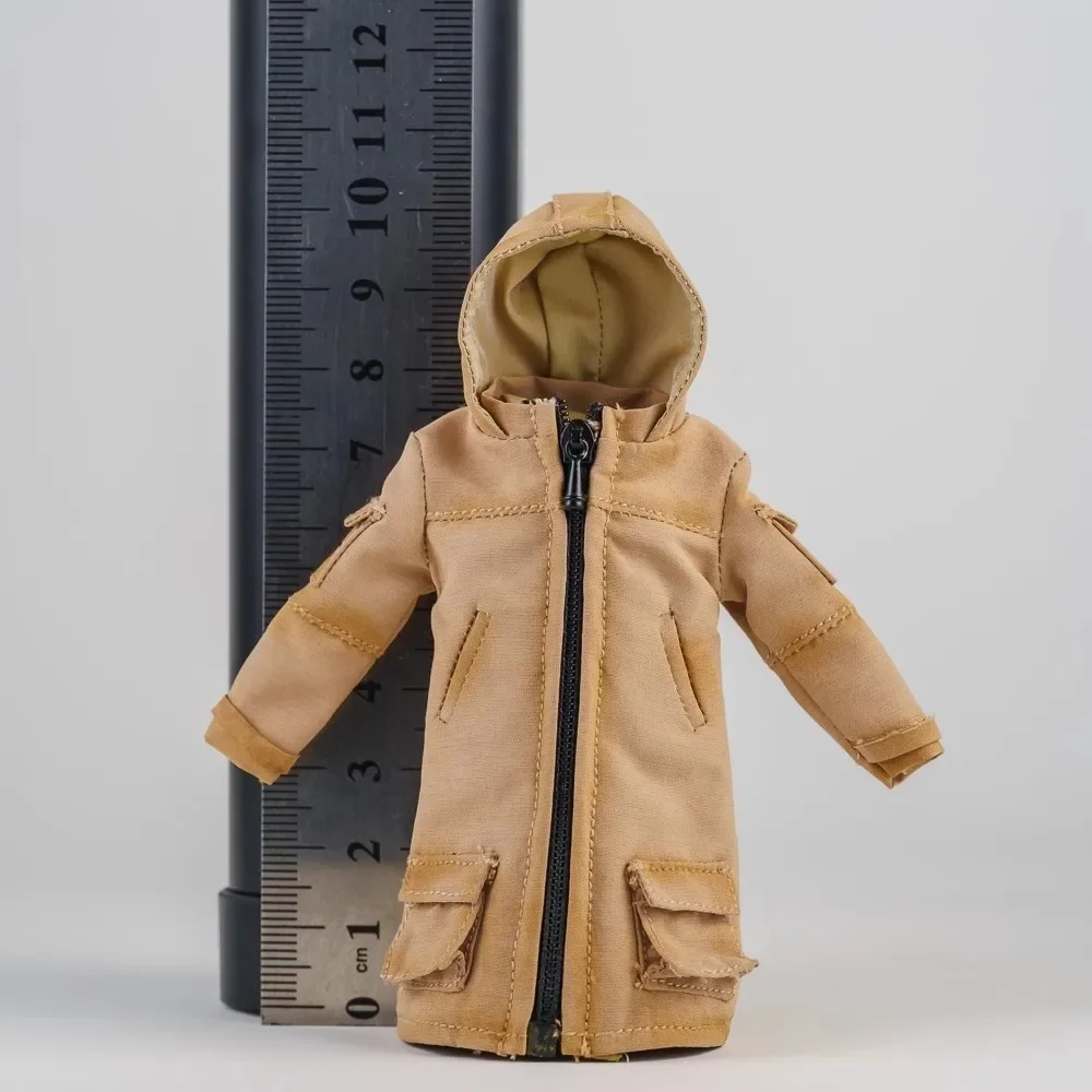 Maßstab 1:12 Lange Outdoor Jacke Distressed Mit Kapuze Mantel Weibliche Puppen Kleidung Modell Fit 6'' Action Figur Romankey Schnecke Shell körper – Detail 18
