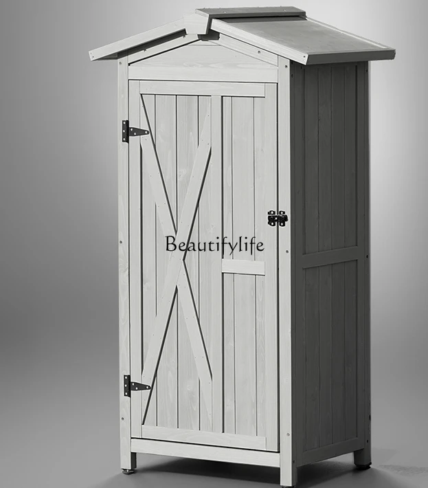 

Outdoor Locker Waterproof and Sun Protection Balcony Sundries Storage Cabinet Courtyard Tools