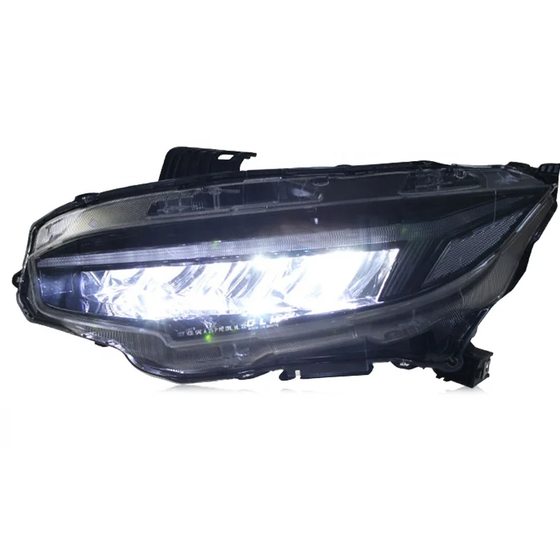 자동차 스타일링 헤드라이트, 시빅 2015-2020 X LED 듀얼 프로젝터 렌즈, 애니메이션 DRL 신호등