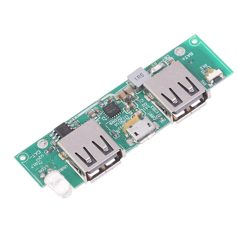 Carte mère d'alimentation mobile USB 5V pour touristes, EDP2339, carte de circuit imprimé de banque d'alimentation de téléphone de contrôle principal avec lumière LED, accessoires de bricolage