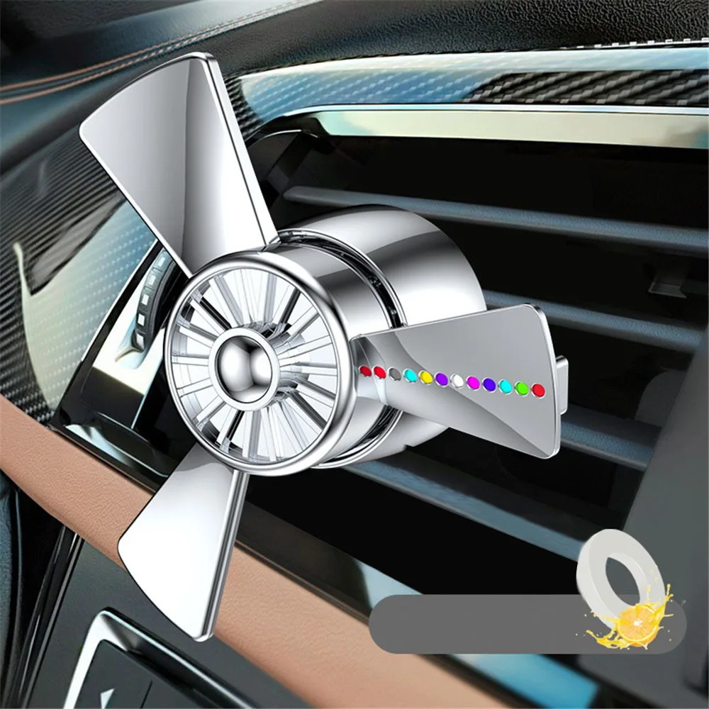 Auto Lufterfrischer Duft Propeller Vent Clip mit Licht Parfüm Diffusor für  Auto Vent Outlet Täglichen Gebrauch Reise Fahrzeuge - AliExpress