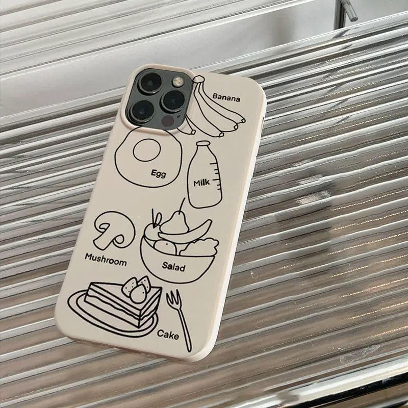 Funny Line Food Cute Phone Case For iPhone