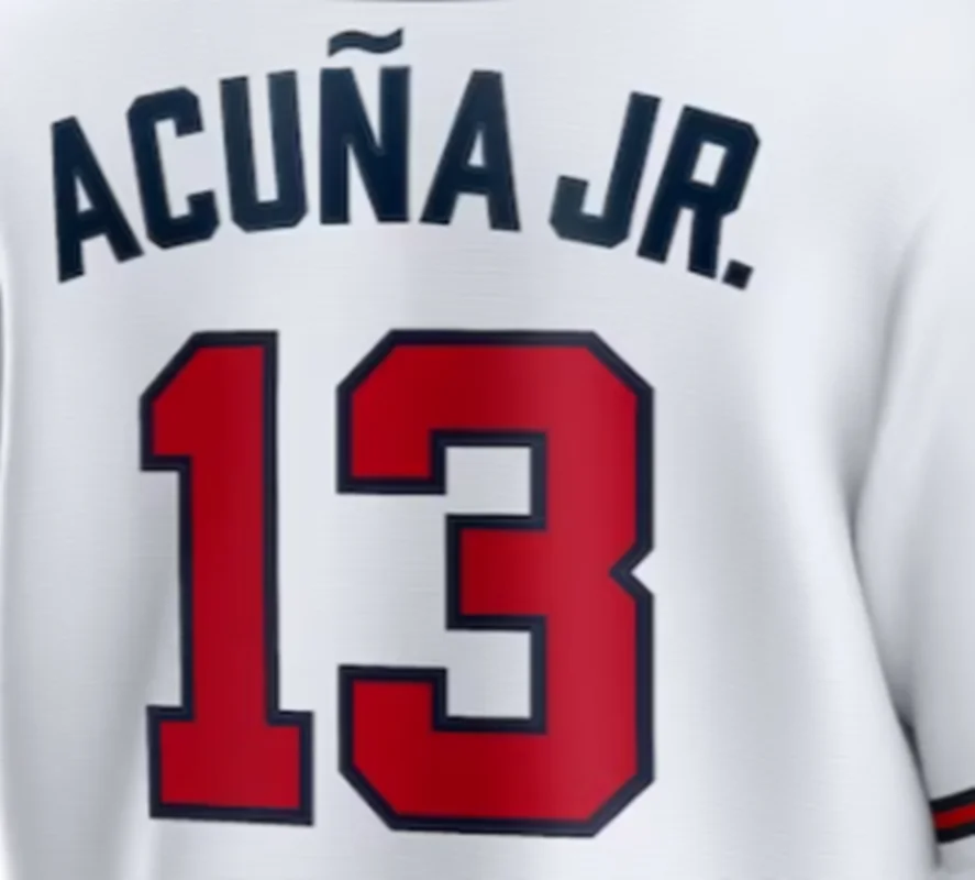 thumbnail image 1 of Camisetas de béisbol de la famosa marca Atlanta con bordados para hombres, mujeres y jóvenes, personalizadas #1 ALBIES #3MURPHY #13 ACUNAJR #27 RILEY OLAON, 1 of 5