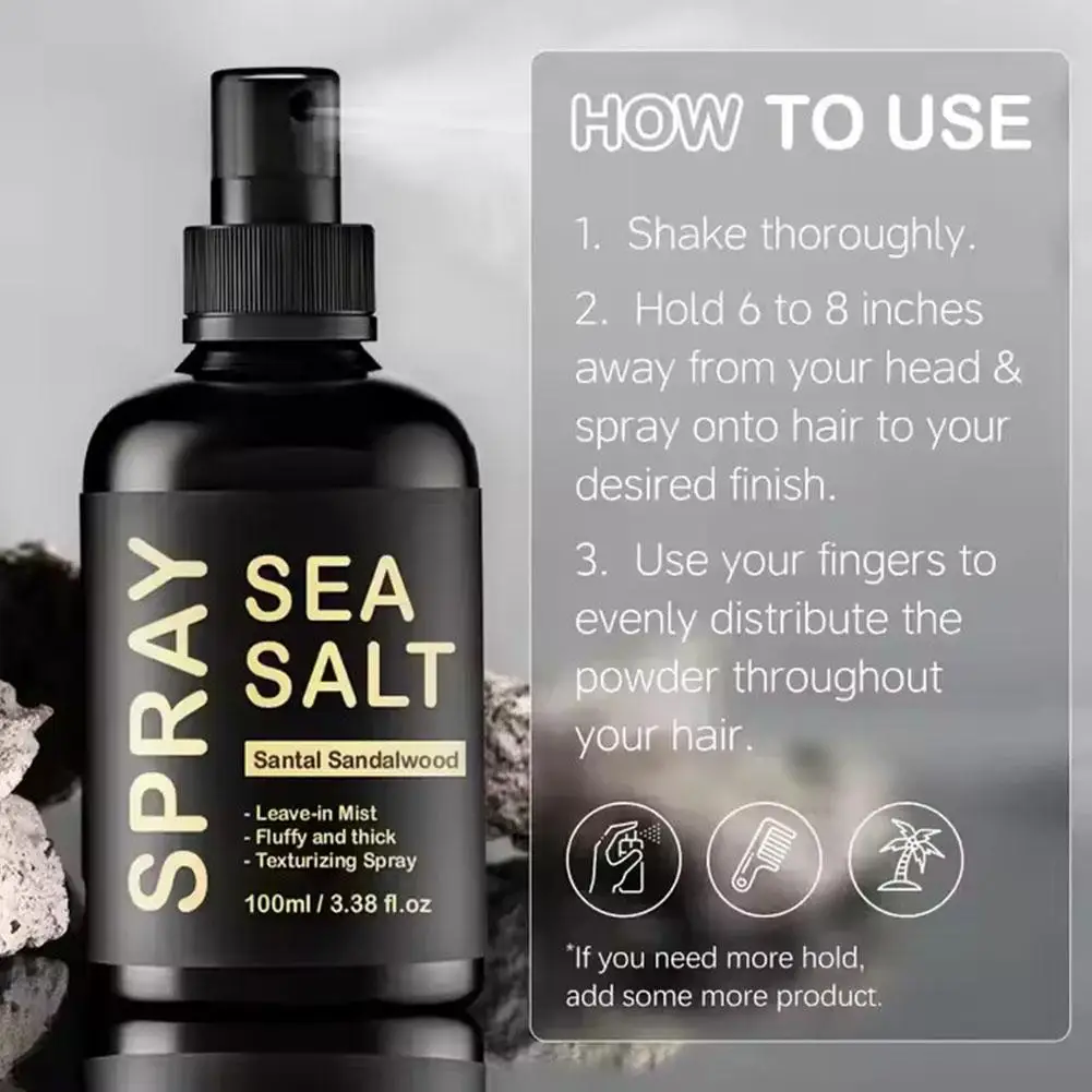Sea Salt Spray Hair Styling Mousse Repair Damaged Curly Boost Cream Prevent Dryness Add Texture Thickness Curls Styling Products