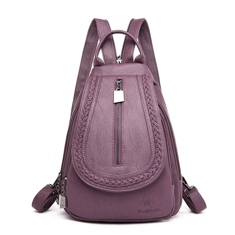 Zainetto Donna Ovale con cerniera centrale *treccia a doppio bordo* in Ecopelle, spallina double face e vari colori (30*24cm) 63 Zainetto Donna Ovale con cerniera centrale *treccia a doppio bordo* in Ecopelle, spallina double face e vari colori (30*24cm) - immagine 23