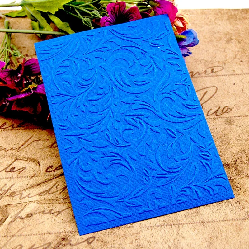 Roll leaves Embossing folders Plastic bump Scrapbooking DIY Template Fondant indentation Cake Photo Album Card Make10.5x14.7cm,plastic embossing folder,embossing folder