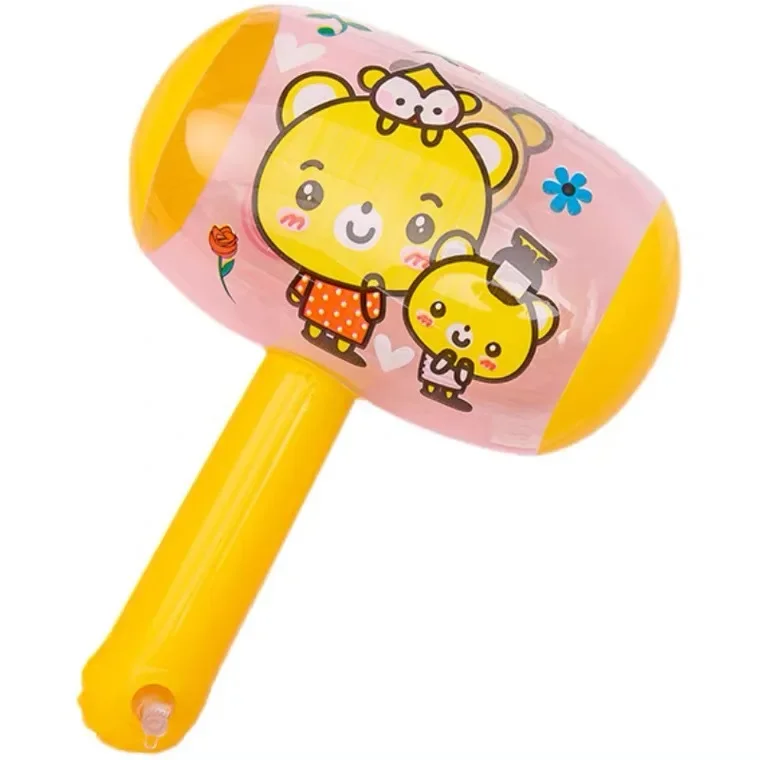 Large Size Inflatable Toy Baby Balloon Plaything Plastic Rattle Air Hammer Street Stall Toys For Children Unisex Colors