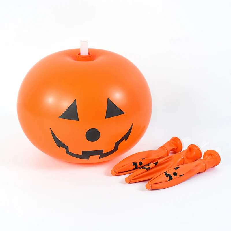 

Halloween Pumpkin Ghost Latex Balloon Orange Pumpkin Shape Latex Balloon for Home Halloween Decorations Kids Toys Party Supplies