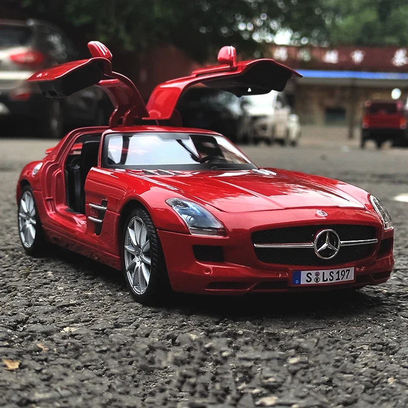 

Модель автомобиля WELLY 1:24 Mercedes-Benz SLS AMG из сплава, Спортивная модель, литая металлическая Игрушечная модель автомобиля, имитация коллекции, детская игрушка в подарок