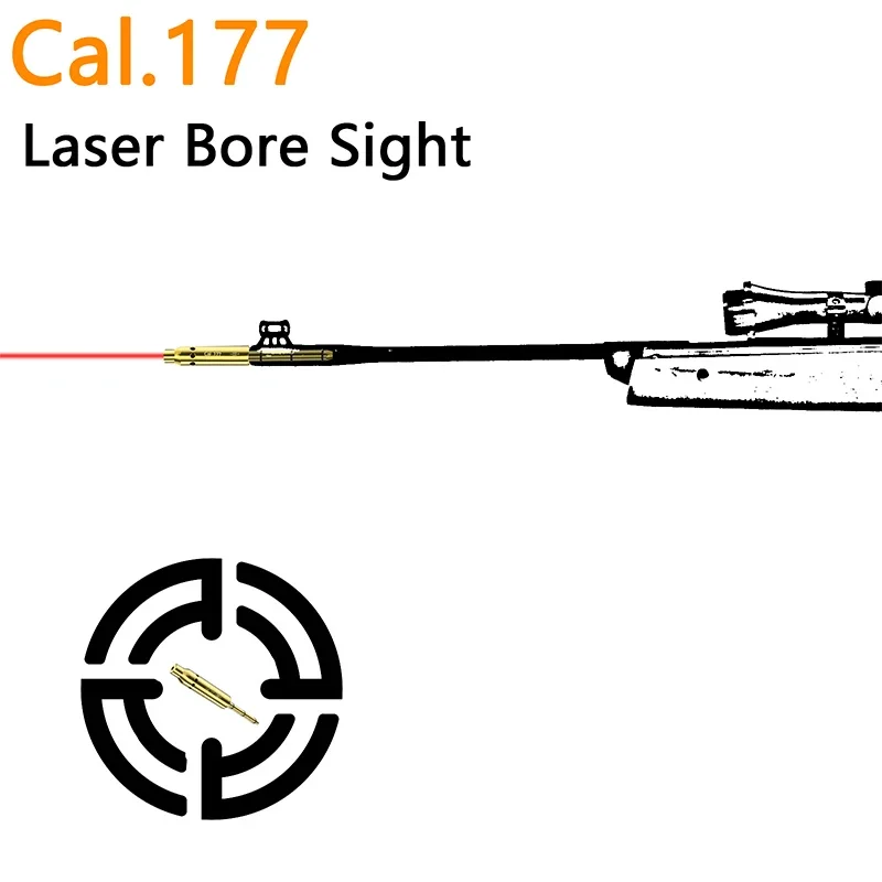 Tactical .22LR 9mm 223 .177 3030 27mm 6.5mm Caliber Red Dot Laser Calibration Sight Brass Bullet for Rifle Pistol Airsoft Aiming