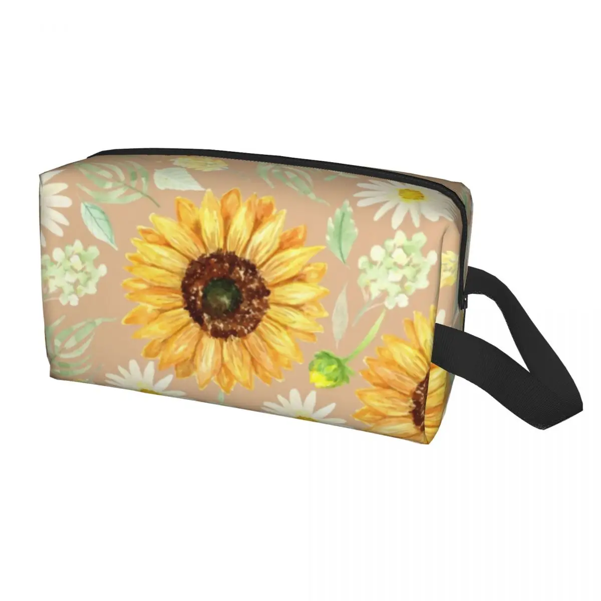 

Travel Sunflowers And Daisies Toiletry Bag Kawaii Floral Flower Makeup Cosmetic Organizer for Women Beauty Storage Dopp Kit Box