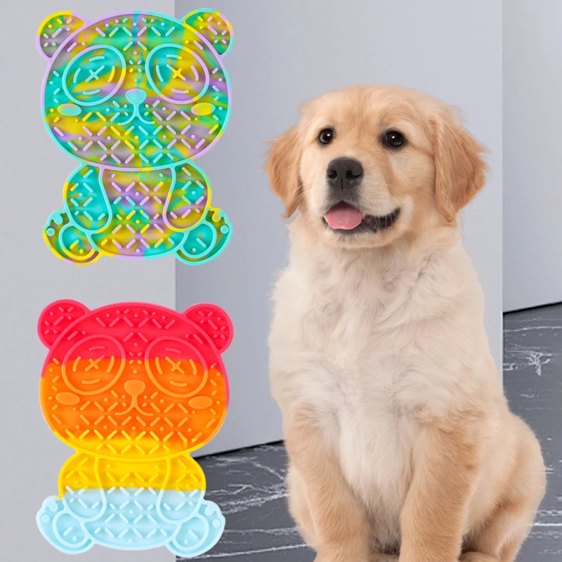 

Pet Supplies Soft Silicone Slow Eating Lick Pad Bottom Sucker Design Dog Food Feeder Relieve Stress Cats Pets Snacks Licking Mat