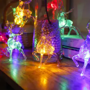 Waterproof Elk Shape Lights Indoor Elk String Lights Enchanting Led Elk String Lights Festive Holiday Decoration for Party