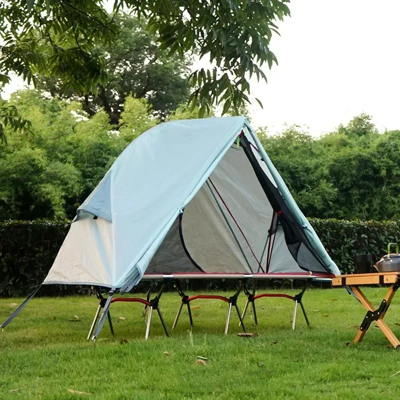 

Outdoor Camping Off-the-ground Tent Single-person Easy-to-storage Portable Aluminum Alloy Anti-mosquito Rain-proof Fishing Tent