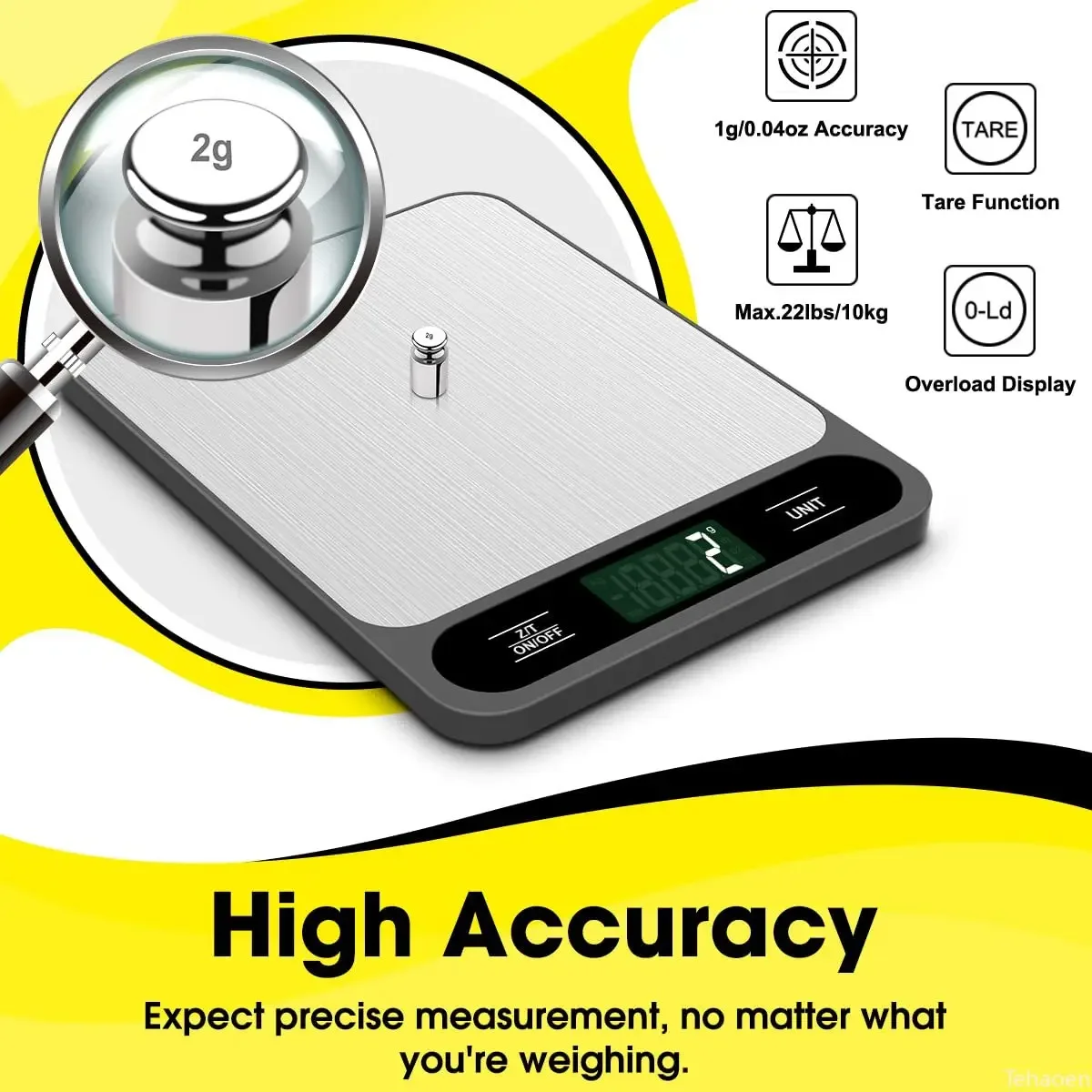 디지털 주방 규모 15Kg/1g 무게 규모 Usb 음식 커피 규모 베이킹 및 요리를위한 스마트 전자 방수 디지털 규모