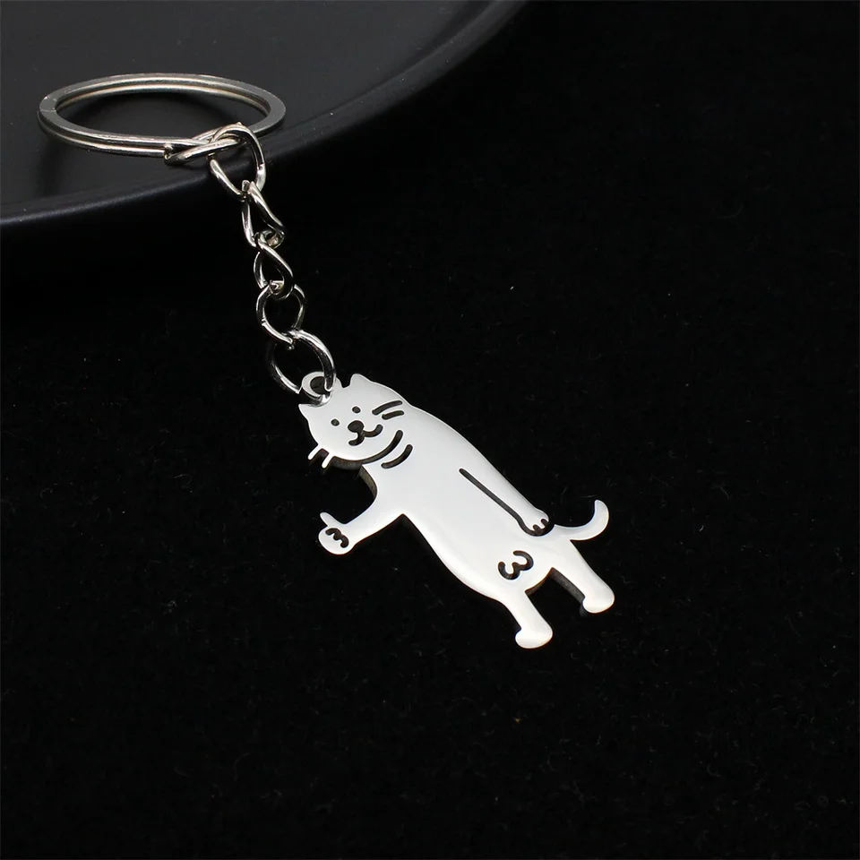 2 Portachiavi Con Dito Medio In Acciaio Inox – Divertente Gadget Sarcastico Con Faccia Sorridente, Regalo Originale Per Amici, Compagni Di Classe E Parenti