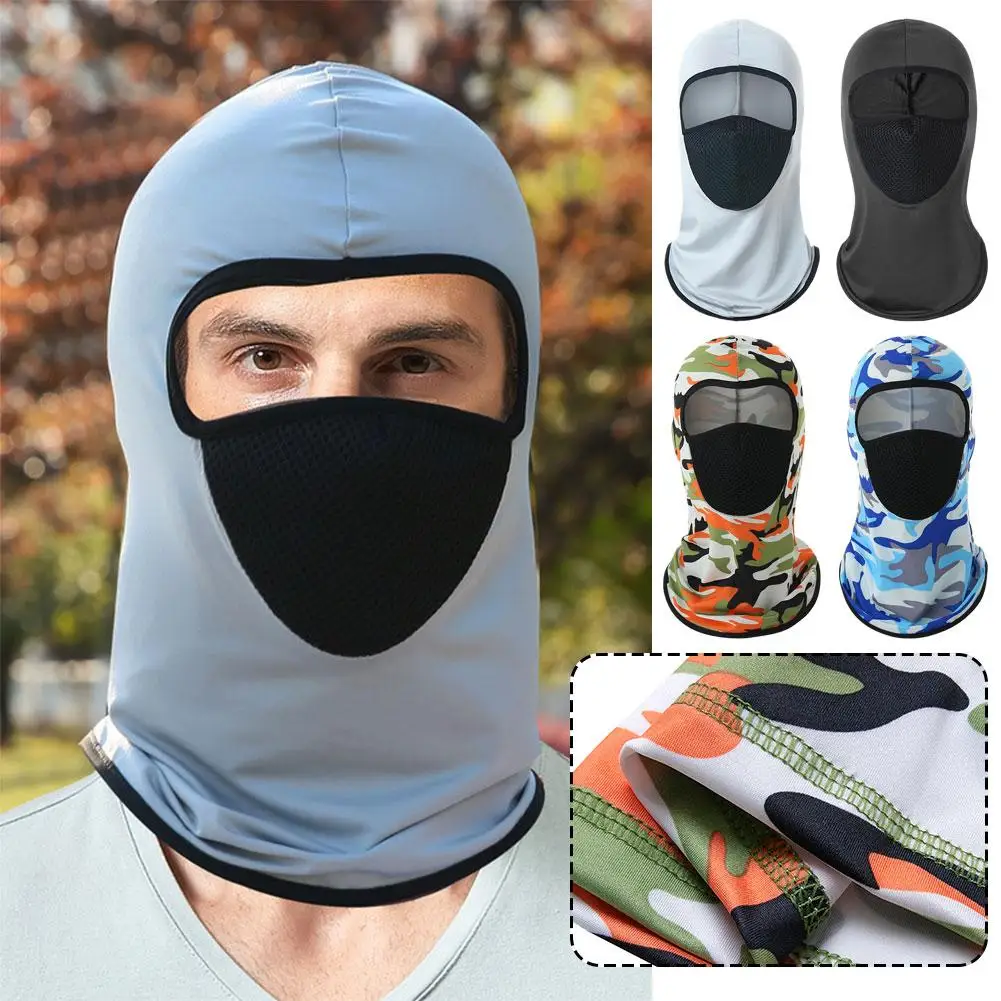 Bicycle Motorcycle Mask Outdoor Sports Head Cover Ice And Dust Sun Mask Mask Silk Breathable Wind Protection Outdoor Protec Q7G4