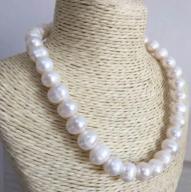 

single strand 10-11mm baroque south sea white pearl necklace 18inch