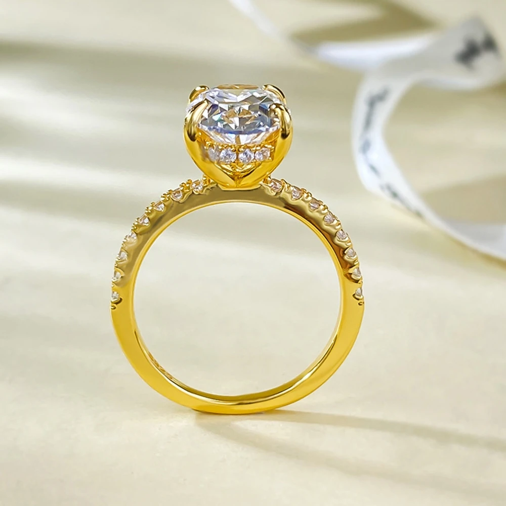 Wong Rain 18 K ゴールドメッキ 925 スターリングシルバー 8*12 