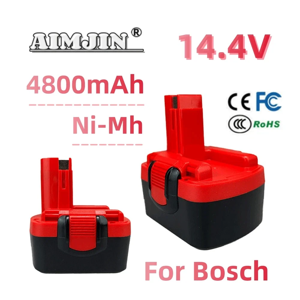 Nuova Batteria Ricaricabile 14.4V 4800Mah Per Batteria Bosch 14.4V Bat038 Bat040 Bat140 Bat159 Bat041