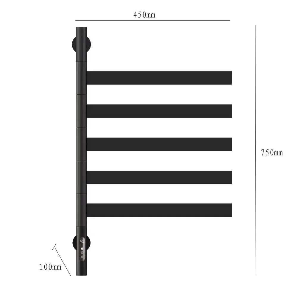 Household electric towel rack intelligent timing constant temperature drying rack gun gray bathroom rotating heating towel