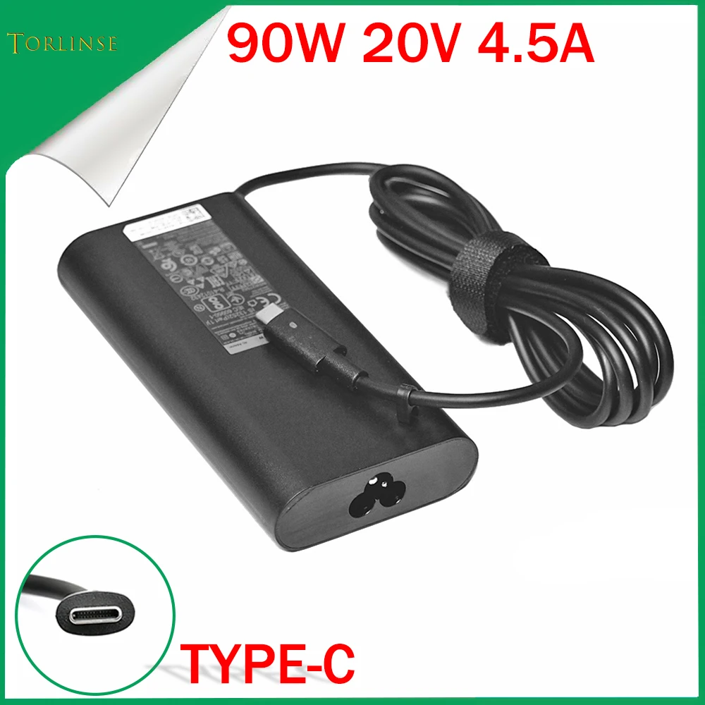 20V 4.5A 90W USB Type C Power Ac Adapter Charger Laptop For Latitude 5280 5480 5580 LA90PM170 TDK33 0TDK33