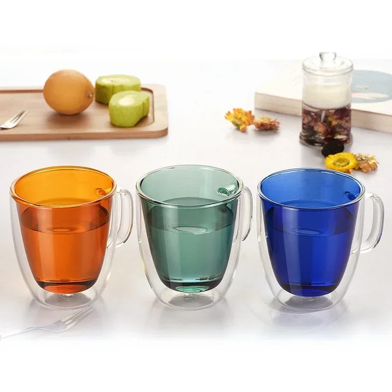 Whiskey Beer Glasses Multi-color Wine Glass Tea Cup Coffee Cups Cocktail Holder Mug Double Wall Mugs Wineglass for Vodka