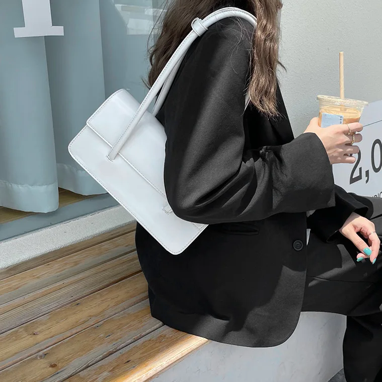 

Handbags For Women Women's Bag Solid Color Pu Leather Underarm Hand Bags 2023 New Bolsas Crossbody Shoulder Fashion Small Tote
