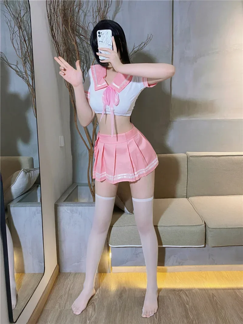 thumbnail image 1 of Vestido de lencería Sexy para mujer, vestido exótico de Cosplay, minifalda para colegiala, ropa para Club nocturno, venta al por mayor, 1 of 5