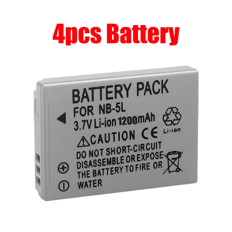 AccuCell Batteria Compatibile Per Canon NB-5L, Ixus 900 Ti, Ricaricabile