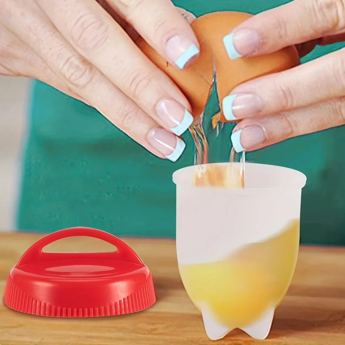 3/4/6 pcs Non-Stick Silicone Egg Poacher Fast and Easy Hard Boiled Egg Maker Perfect for Kitchen Gadgets and Cooking