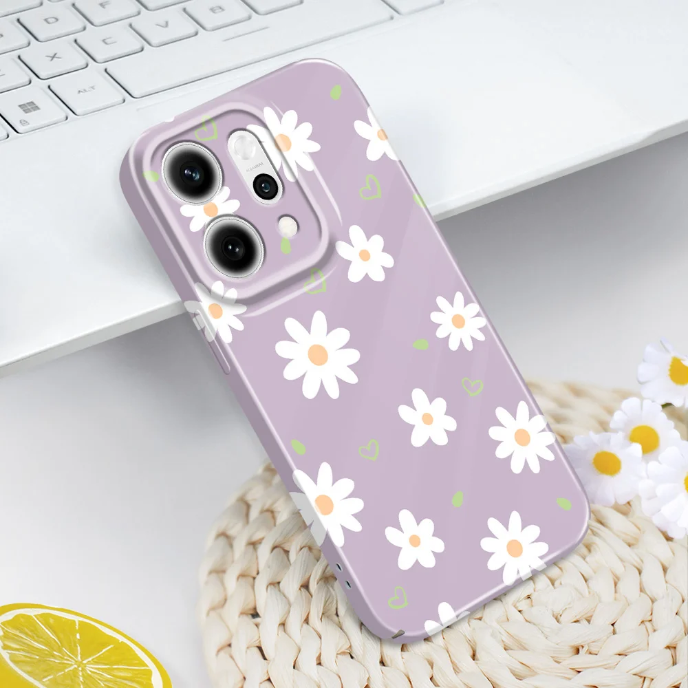 Tender Daisy Design Hard Phone Case with Film Cover