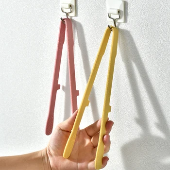 Silicone Food Toast Tongs Trivet Tongs for Kitchen Tongs Non-slip Cooking Clip Clamp BBQ Salad Tools Grill Kitchen Accessories