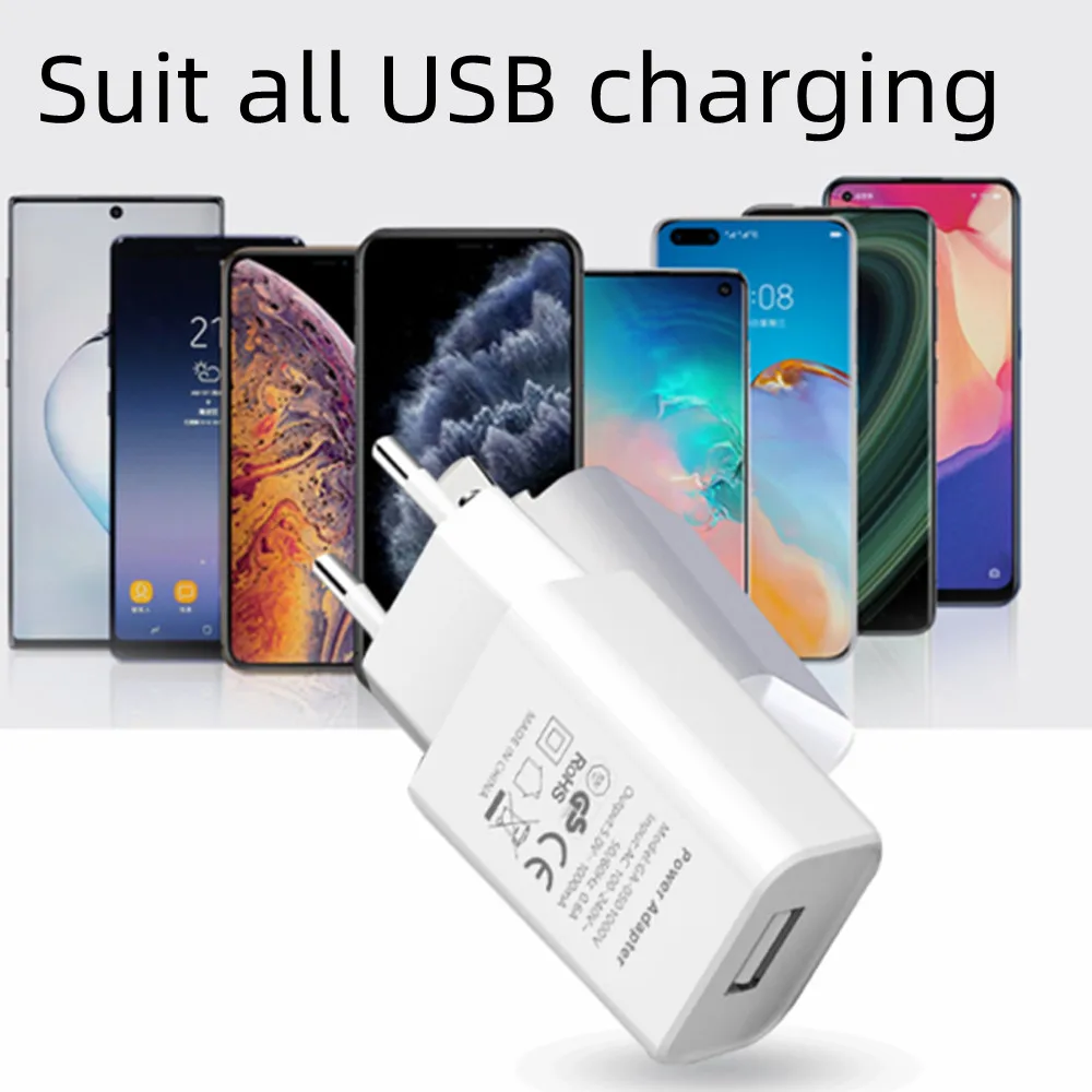 Universal Wall USB Charger Adapter with Multiple Plug Options - Efficient Power Supply for Phone and Electronic Device Charging