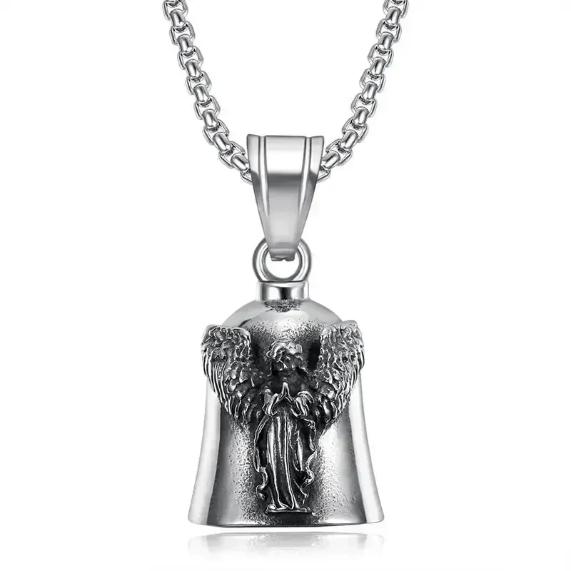 Lion King Pendant and Keychain with Uniquely Carved Bell - Retro Design