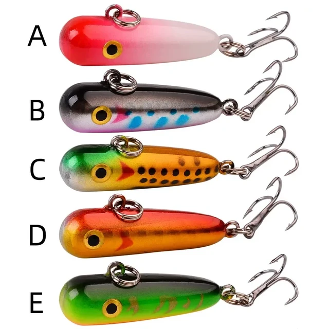 5pcs Slow Sinking Pencil Lures 3cm 2g Winter Hard Bait Pencil Lure