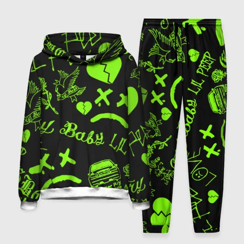 Rapper Lil Peep 3D Print Hoodies Pants Suit Men Women Hip Hop Tracksuit 2pcs Set Oversized Jogger Outfits Fashion Men's Clothing 2