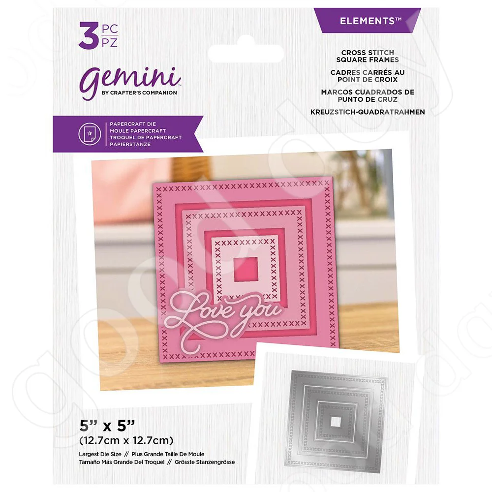 

2022 Arrival New Cross Stitch Square Metal Cutting Dies Scrapbook Diary Decoration Embossing Template DIY Greeting Card Handmade