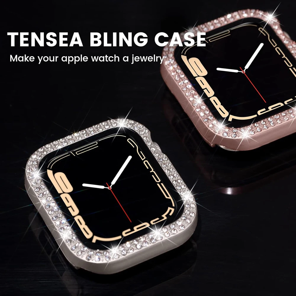 Sparkling Rhinestone Protective Watch Case Cover