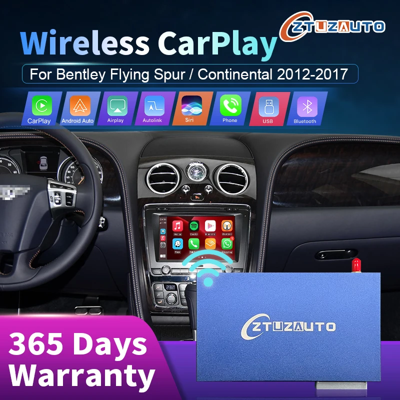 

Wireless Apple CarPlay For Bentley Continental GT Flying Spur Android Auto Airplay Mirror link Retrofit Multimedia Navigation