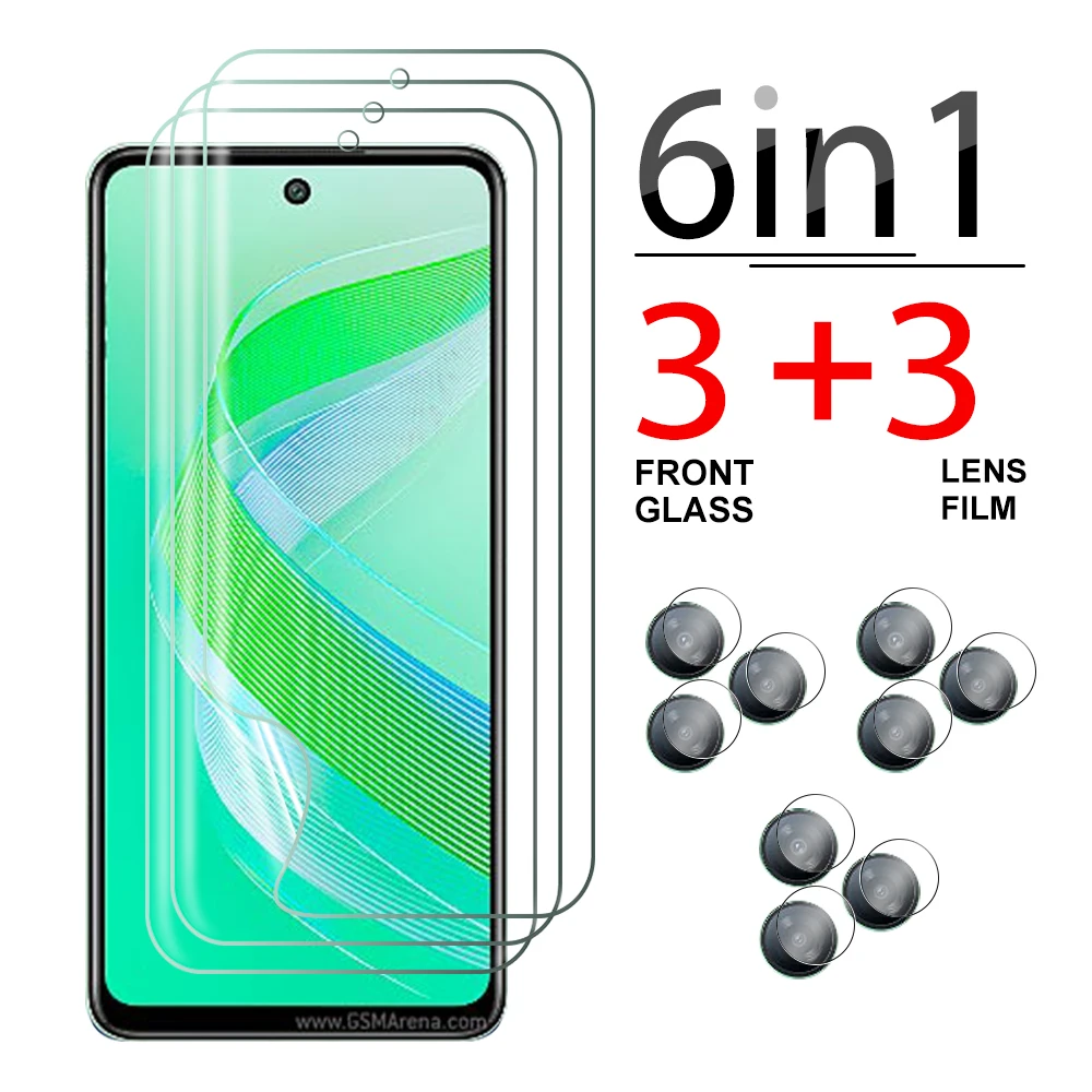 

Стекло для камеры 6 в 1 для Infinix Smart 8, полностью клеящаяся Прозрачная мягкая пленка, горячая Распродажа 40i Smart8 hot40i i40 Гидрогелевая пленка против царапин