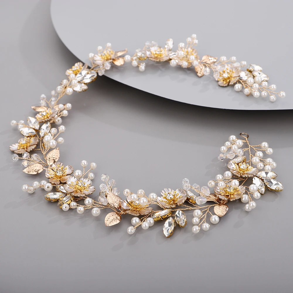 Pearl Bridal Hair Accessories Dresses Special Events Flower Headbands Bridesmaids Gifts Trendy Wedding Hair Jewelry
